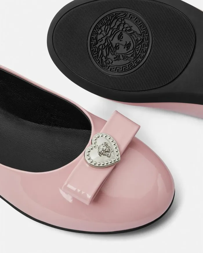 Versace Shoes Ribbon Heart Medusa Kids Ballerinas Light Pink 8211 Children Versace Shoes Ribbon Heart Medusa Kids Ballerinas Light Pink 8211 Children