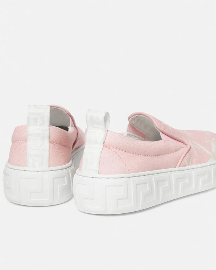 Versace Shoes Stella Marina Kids SlipOn Sneakers Light Pink 8211 Children Versace Shoes Stella Marina Kids SlipOn Sneakers Light Pink 8211 Children