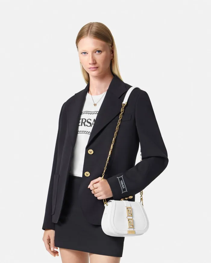 Versace Shoulder and Crossbody Greca Goddess Small Shoulder Bag White 8211 Women Versace Shoulder and Crossbody Greca Goddess Small Shoulder Bag White 8211 Women