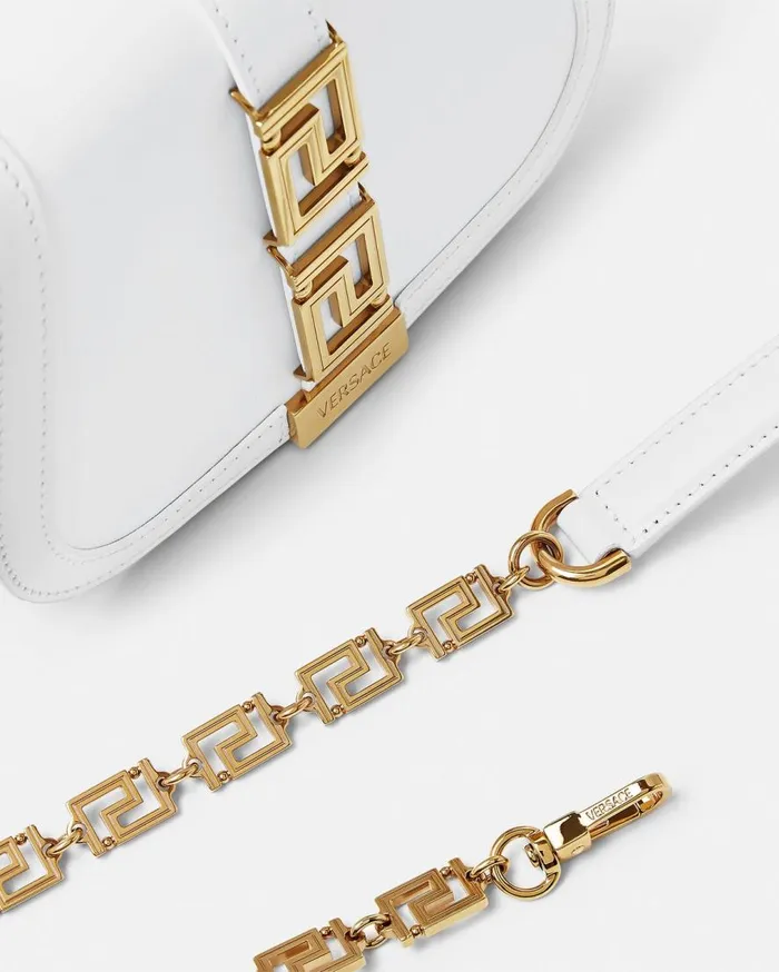 Versace Shoulder and Crossbody Greca Goddess Small Shoulder Bag White 8211 Women Versace Shoulder and Crossbody Greca Goddess Small Shoulder Bag White 8211 Women