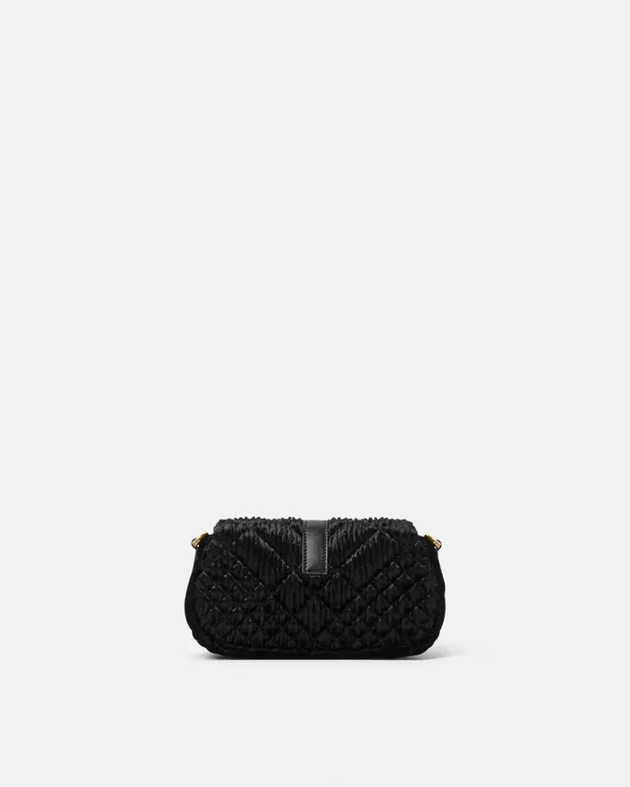 Versace Shoulder and Crossbody Greca Goddess Velvet Mini Bag Blackgold 8211 Women Versace Shoulder and Crossbody Greca Goddess Velvet Mini Bag Blackgold 8211 Women