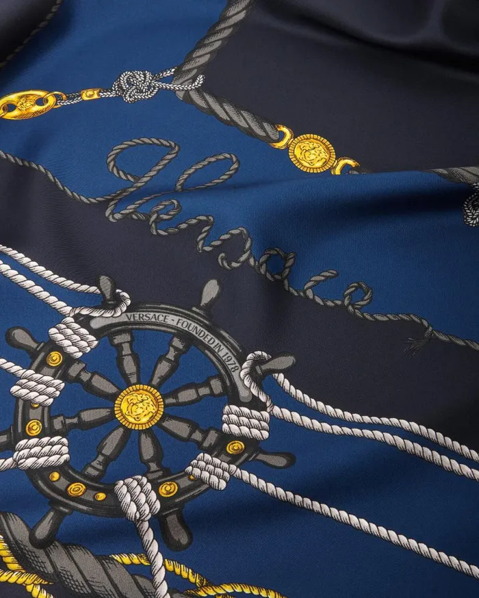 Versace Soft Accessories Versace Nautical Large Silk Foulard 35034 Blueprint 8211 Men Versace Soft Accessories Versace Nautical Large Silk Foulard 35034 Blueprint 8211 Men