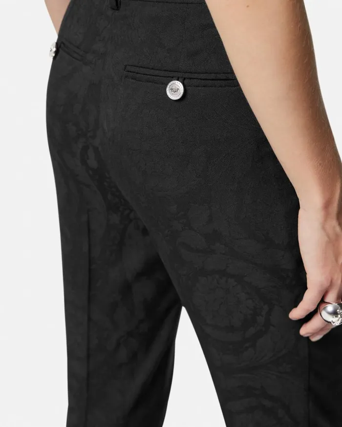 Versace Suits Barocco Jacquard DV Pants Black 8211 Women Versace Suits Barocco Jacquard DV Pants Black 8211 Women