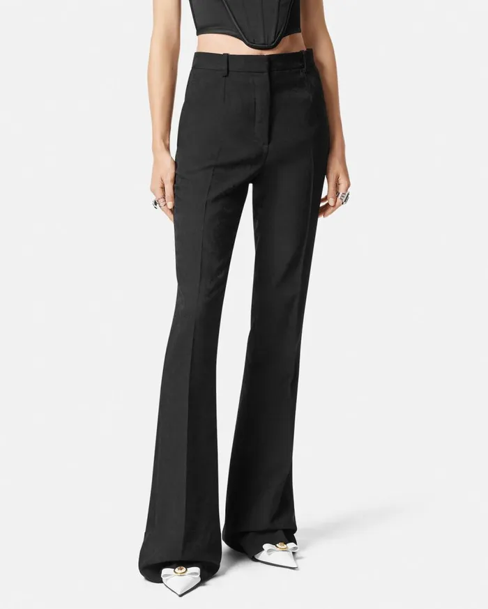 Versace Suits Barocco Jacquard DV Pants Black 8211 Women Versace Suits Barocco Jacquard DV Pants Black 8211 Women