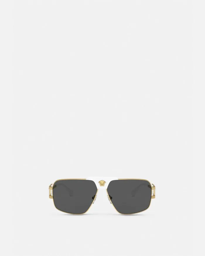 Versace Sunglasses Aviator Sunglasses White 8211 Men Versace Sunglasses Aviator Sunglasses White 8211 Men