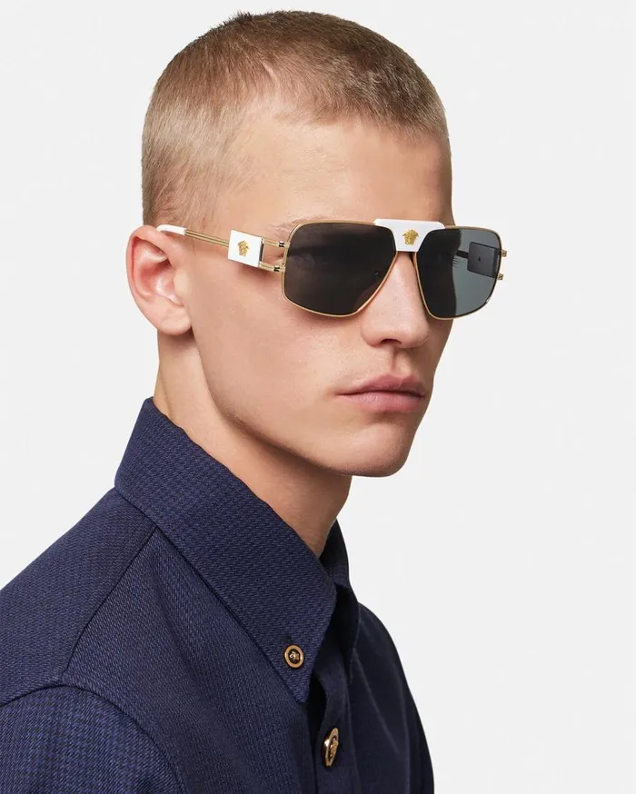 Versace Sunglasses Aviator Sunglasses White 8211 Men Versace Sunglasses Aviator Sunglasses White 8211 Men