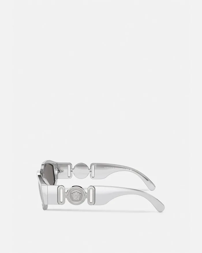 Versace Sunglasses Medusa Biggie Chrome Sunglasses Silver 8211 WomenMen Versace Sunglasses Medusa Biggie Chrome Sunglasses Silver 8211 WomenMen