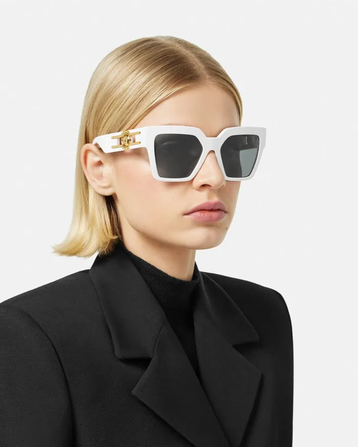 Versace Sunglasses Medusa Deco Butterfly Sunglasses White 8211 Women Versace Sunglasses Medusa Deco Butterfly Sunglasses White 8211 Women