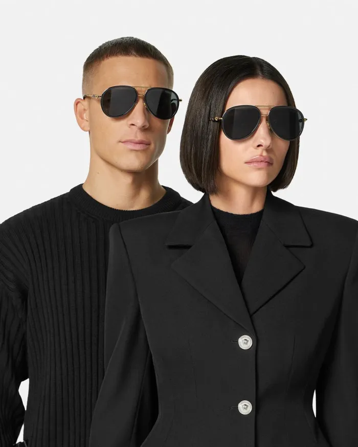 Versace Sunglasses Medusa Roller Pilot Sunglasses Gold 8211 WomenMen Versace Sunglasses Medusa Roller Pilot Sunglasses Gold 8211 WomenMen