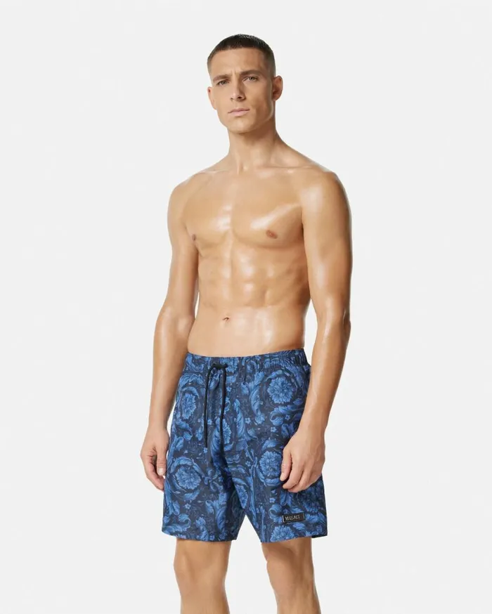 Versace Swimwear Barocco Boardshorts Blueprint 8211 Men Versace Swimwear Barocco Boardshorts Blueprint 8211 Men