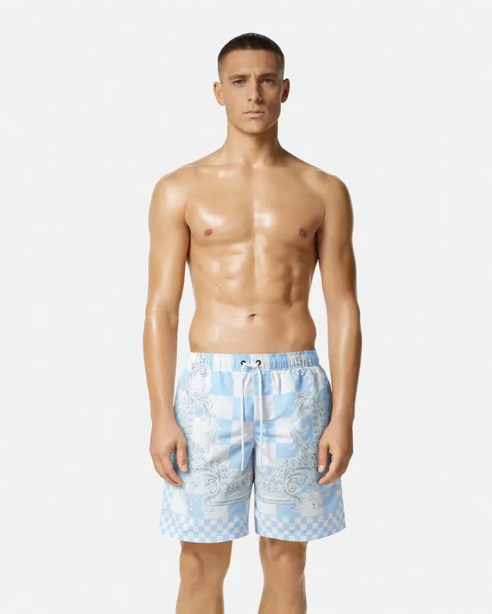 Versace Swimwear Medusa Contrasto Boardshorts Blueprint 8211 Men Versace Swimwear Medusa Contrasto Boardshorts Blueprint 8211 Men