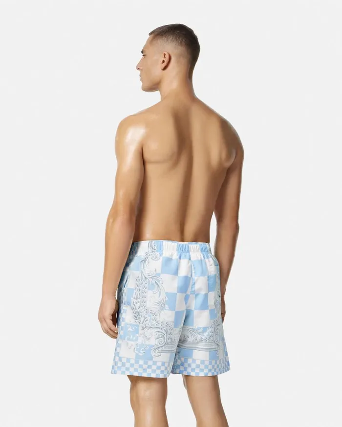 Versace Swimwear Medusa Contrasto Boardshorts Blueprint 8211 Men Versace Swimwear Medusa Contrasto Boardshorts Blueprint 8211 Men