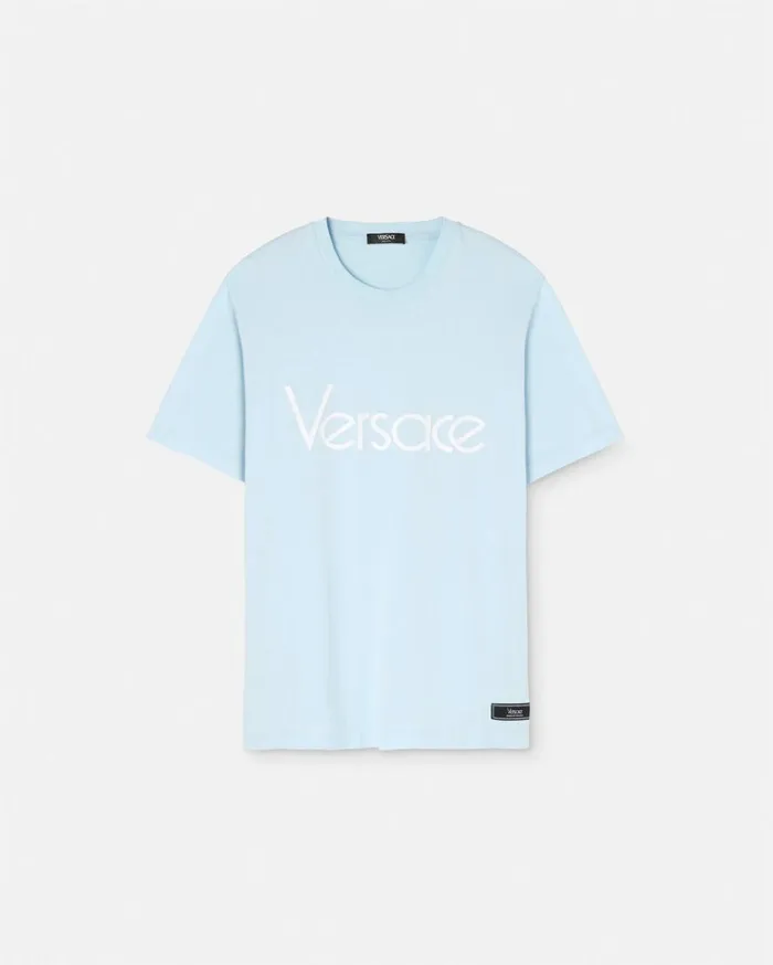 Versace TShirts and Polos 1978 ReEdition Logo TShirt Light Blue 8211 Men