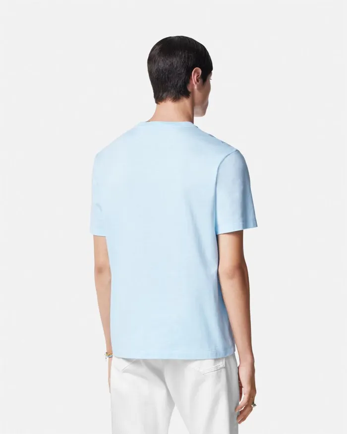 Versace TShirts and Polos 1978 ReEdition Logo TShirt Light Blue 8211 Men Versace TShirts and Polos 1978 ReEdition Logo TShirt Light Blue 8211 Men