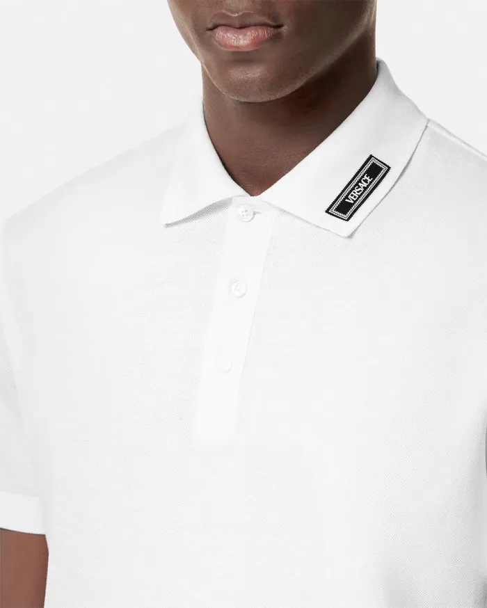 Versace TShirts and Polos 90s Vintage Logo Polo Shirt White 8211 Men Versace TShirts and Polos 90s Vintage Logo Polo Shirt White 8211 Men
