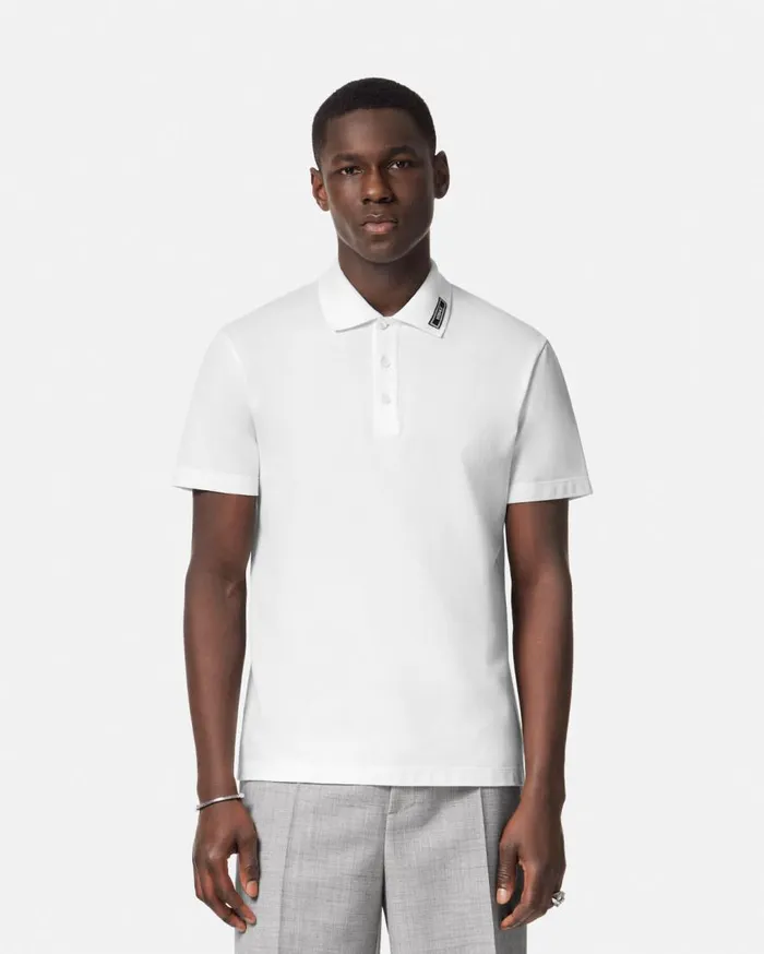 Versace TShirts and Polos 90s Vintage Logo Polo Shirt White 8211 Men Versace TShirts and Polos 90s Vintage Logo Polo Shirt White 8211 Men