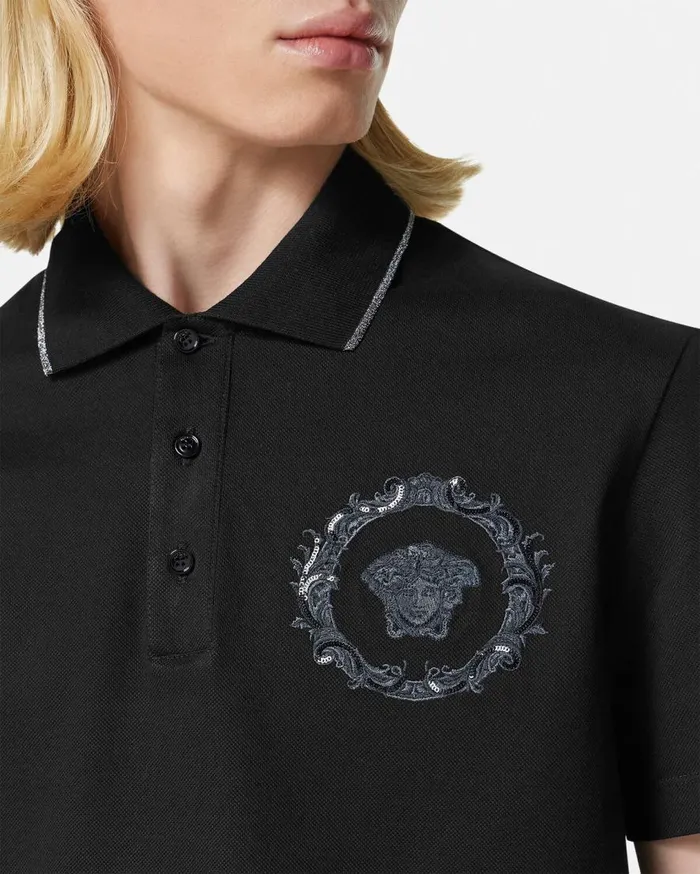 Versace TShirts and Polos Medusa Cartouche Polo Shirt Black 8211 Men Versace TShirts and Polos Medusa Cartouche Polo Shirt Black 8211 Men