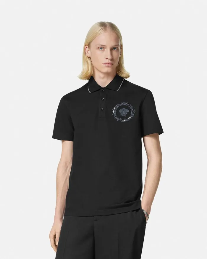 Versace TShirts and Polos Medusa Cartouche Polo Shirt Black 8211 Men Versace TShirts and Polos Medusa Cartouche Polo Shirt Black 8211 Men