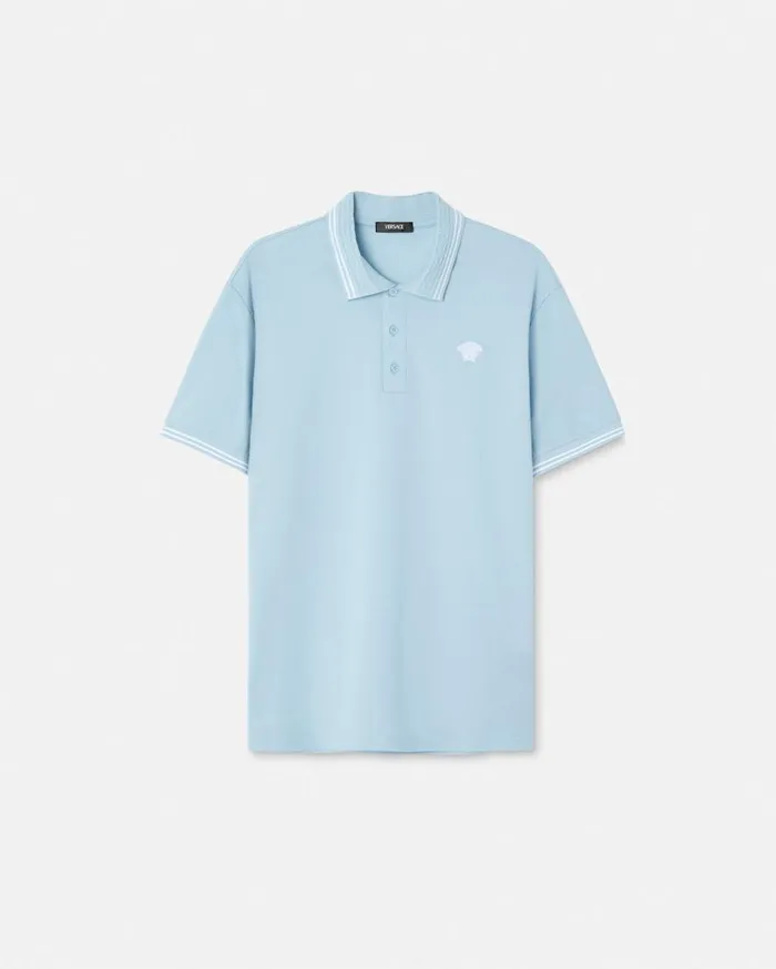 Versace TShirts and Polos Medusa Polo Shirt Light Blue 8211 Men