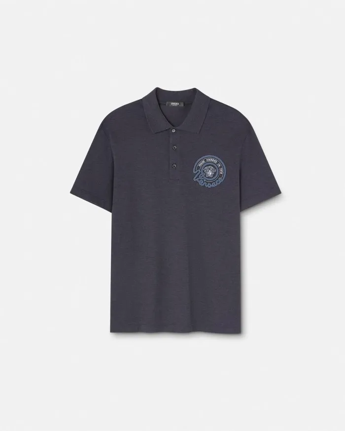 Versace TShirts and Polos Nautical Medusa Polo Shirt Gray 8211 Men