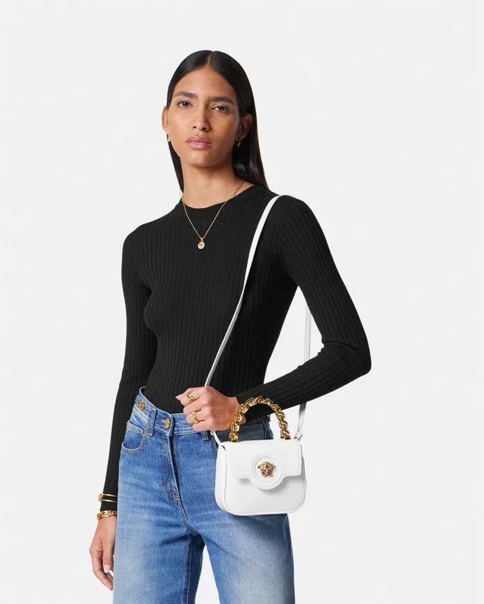 Versace Top Handle La Medusa Mini Bag White 8211 Women Versace Top Handle La Medusa Mini Bag White 8211 Women