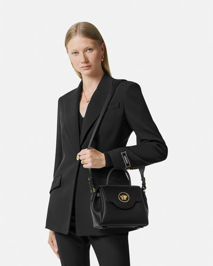Versace Top Handle La Medusa Small Handbag Blackgold 8211 Women Versace Top Handle La Medusa Small Handbag Blackgold 8211 Women