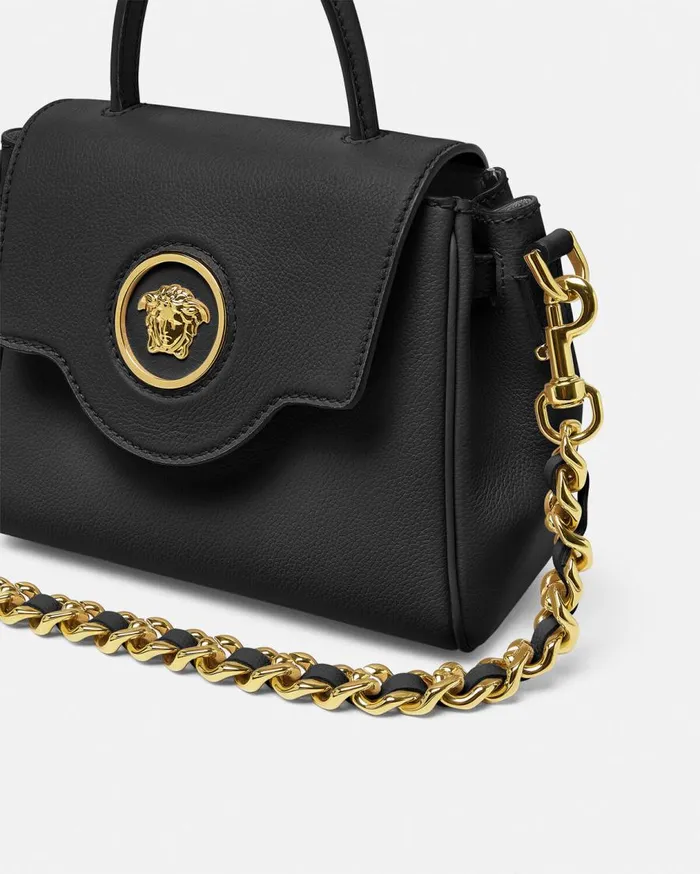 Versace Top Handle La Medusa Small Handbag Blackgold 8211 Women Versace Top Handle La Medusa Small Handbag Blackgold 8211 Women
