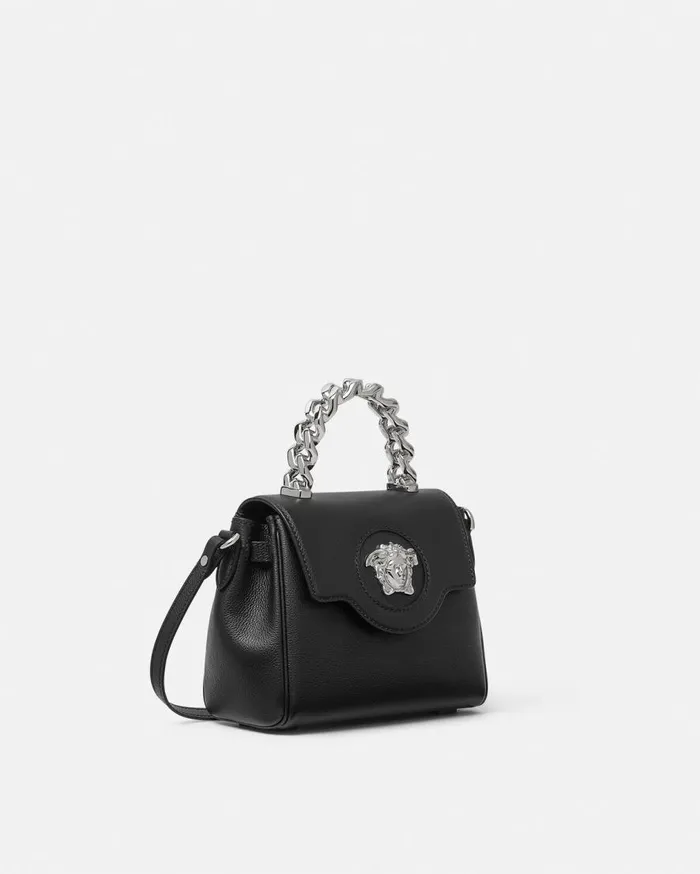 Versace Top Handle La Medusa Small Handbag Blacksilver 8211 Women Versace Top Handle La Medusa Small Handbag Blacksilver 8211 Women