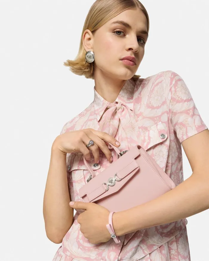 Versace Top Handle Medusa 03995 Small Handbag Light Pink 8211 Women Versace Top Handle Medusa 03995 Small Handbag Light Pink 8211 Women