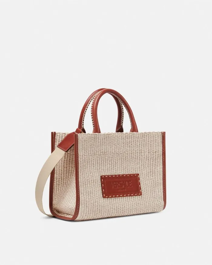 Versace Totes Athena Raffia Small Tote Bag Beige 8211 Women Versace Totes Athena Raffia Small Tote Bag Beige 8211 Women