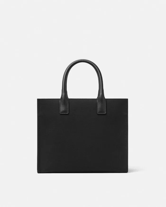 Versace Totes La Medusa Canvas Small Tote Bag Blacksilver 8211 Women Versace Totes La Medusa Canvas Small Tote Bag Blacksilver 8211 Women