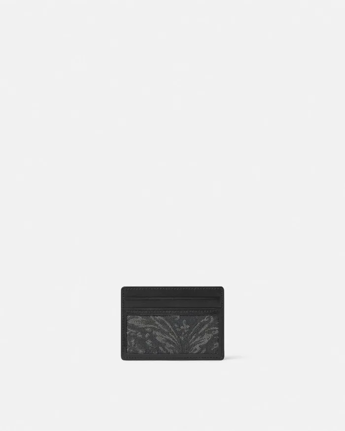 Versace Wallets Barocco Jacquard Cardholder Blackprint 8211 Men