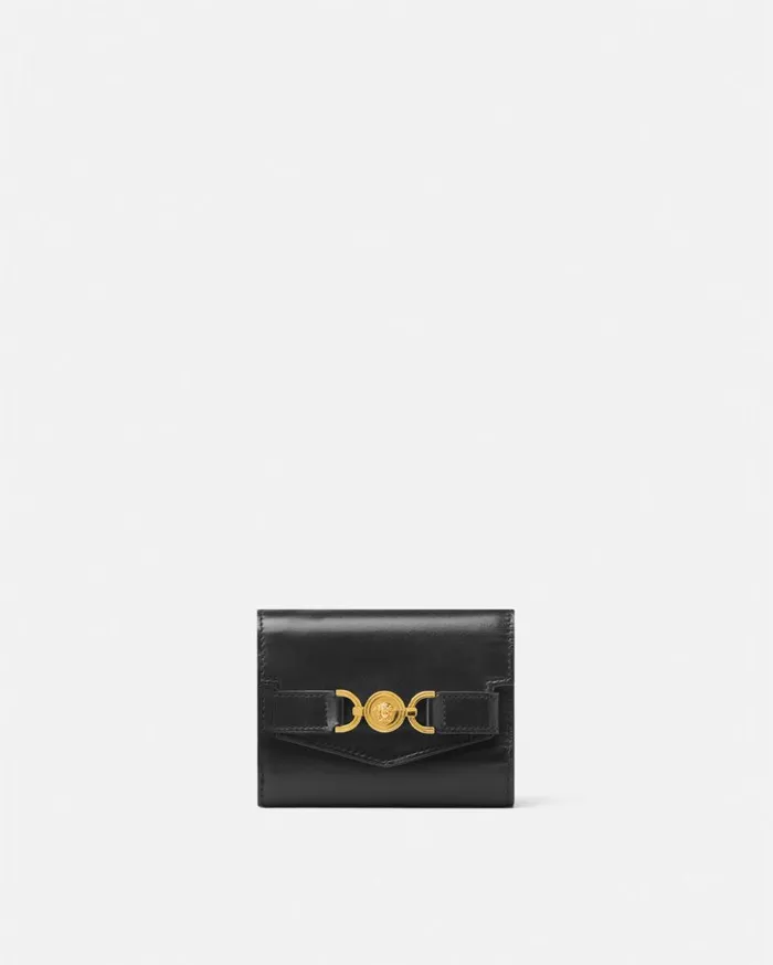 Versace Wallets Medusa 03995 Trifold Wallet Blackgold 8211 Women