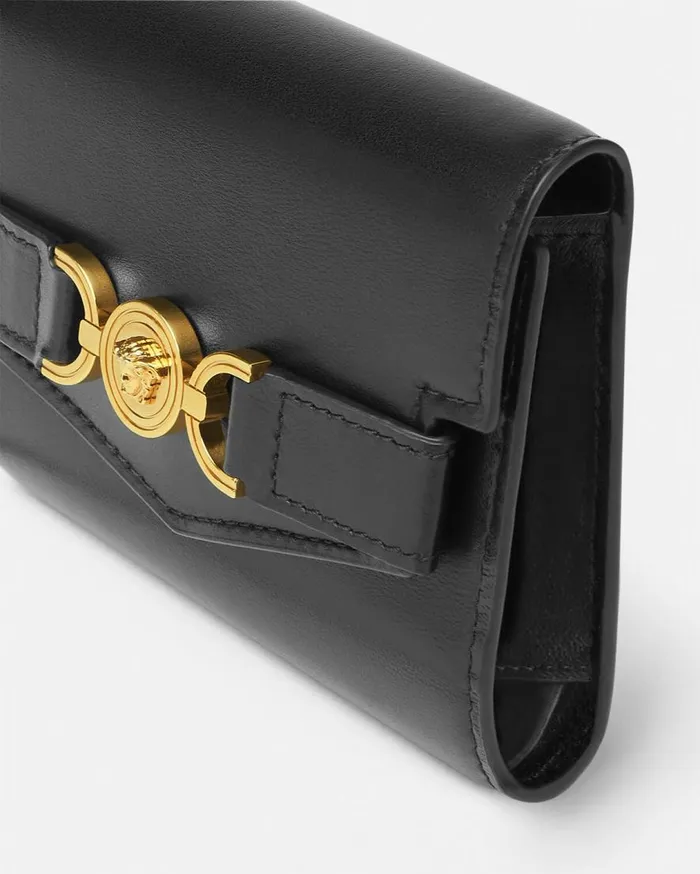 Versace Wallets Medusa 03995 Trifold Wallet Blackgold 8211 Women Versace Wallets Medusa 03995 Trifold Wallet Blackgold 8211 Women