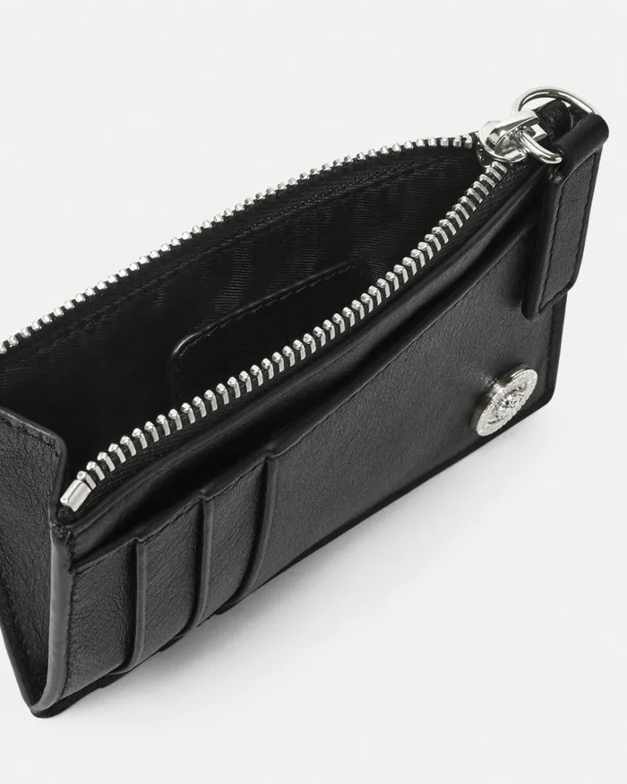Versace Wallets Medusa Card Holder Blacksilver 8211 Men Versace Wallets Medusa Card Holder Blacksilver 8211 Men