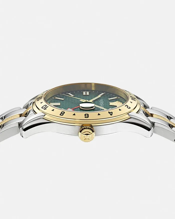 Versace Watches Greca Time GMT Watch Silvergold 8211 Men Versace Watches Greca Time GMT Watch Silvergold 8211 Men