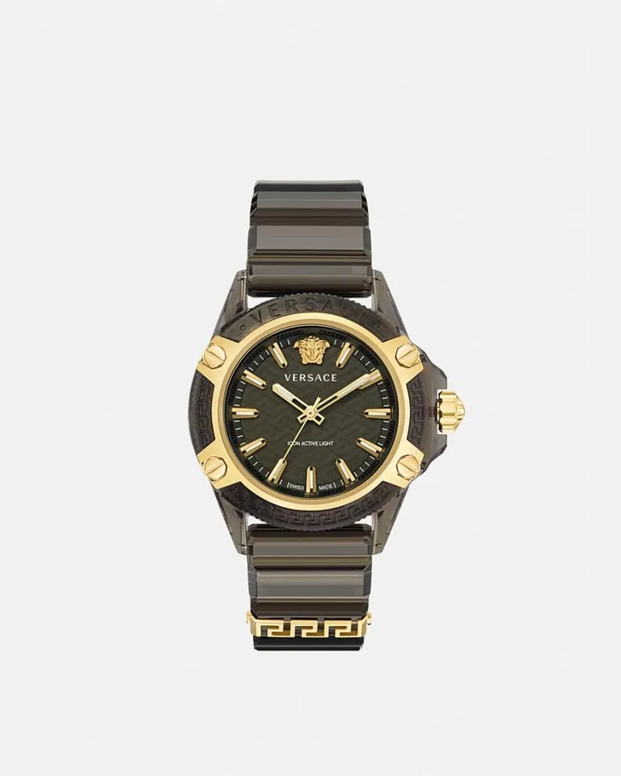 Versace Watches Icon Active Indiglo Watch Gray 8211 WomenMen