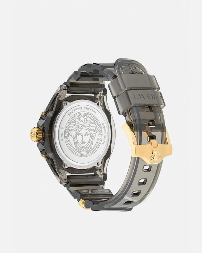 Versace Watches Icon Active Indiglo Watch Gray 8211 WomenMen Versace Watches Icon Active Indiglo Watch Gray 8211 WomenMen