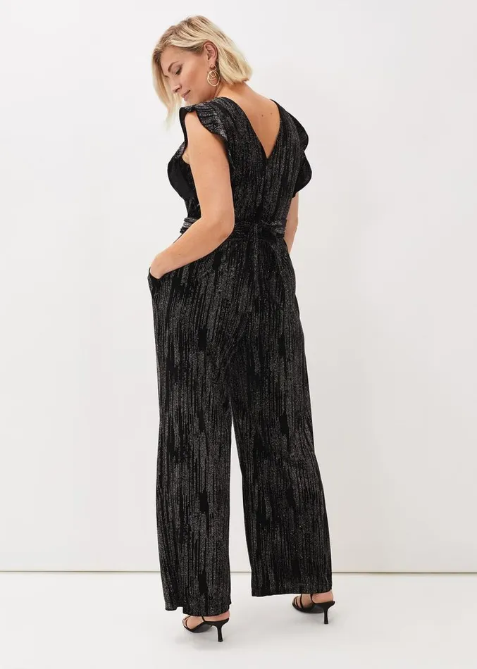Victoriana Sparkle Jumpsuit Black Women Phase Eight Dresses