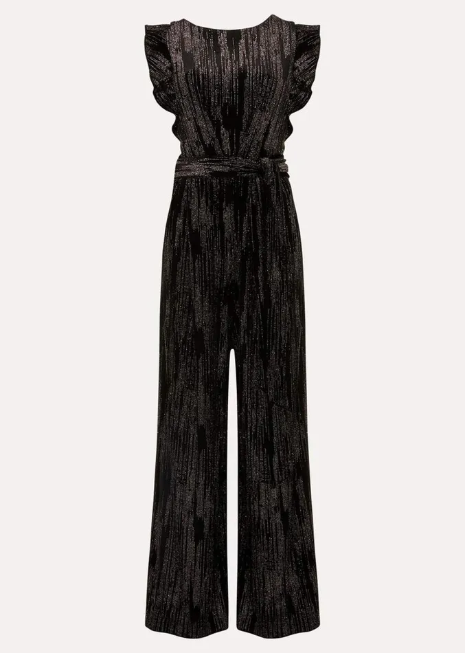 Victoriana Sparkle Jumpsuit Black Women Phase Eight Dresses
