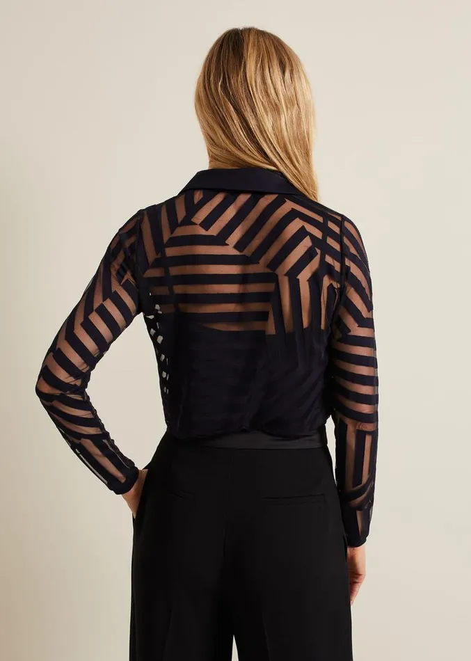 Vida Burnout Top Navy Women Phase Eight Tops and TShirts