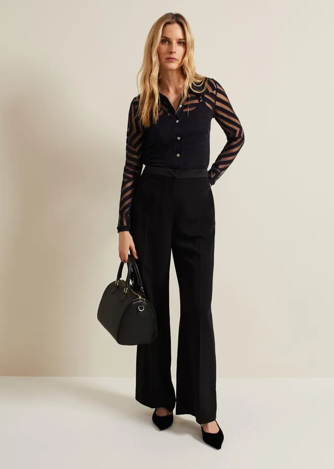 Vida Burnout Top Navy Women Phase Eight Tops and TShirts
