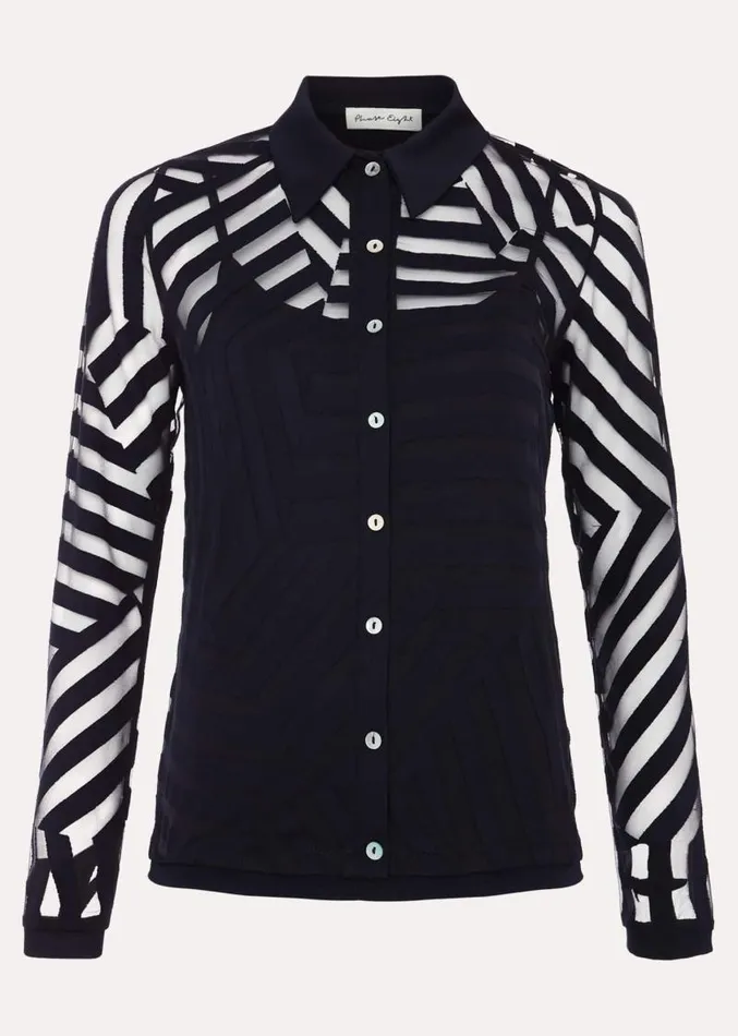 Vida Burnout Top Navy Women Phase Eight Tops and TShirts