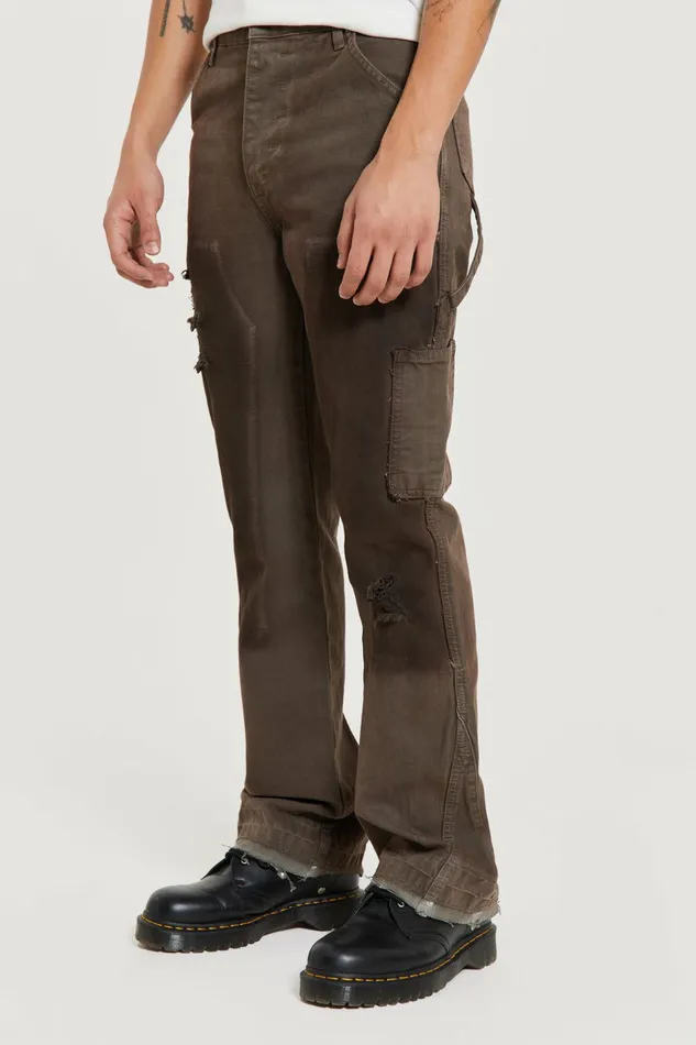 Vintage Brown Rodeo Flared Carpenters Brown Men Jaded London Jeans