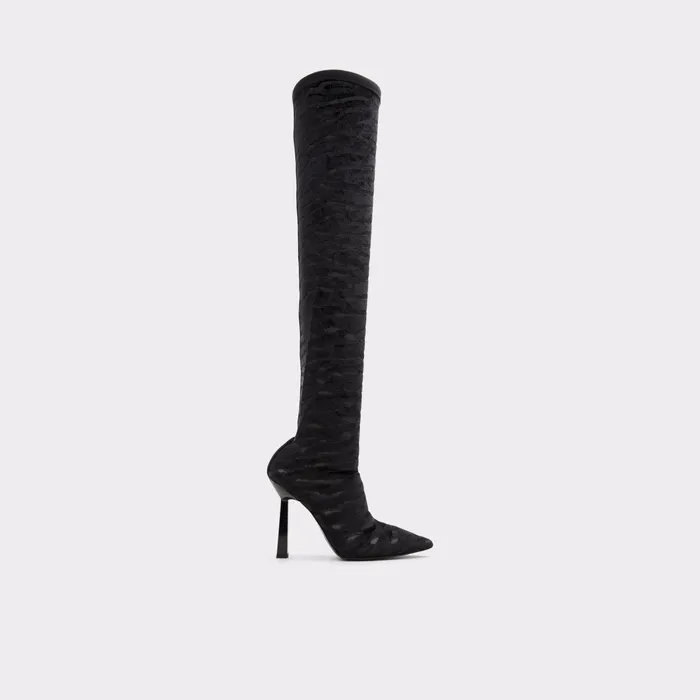 Vittoria Black Textile Embossed Women ALDO Boots
