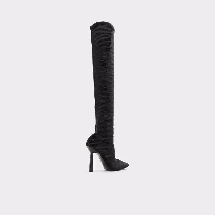Vittoria Black Textile Embossed Women ALDO Boots