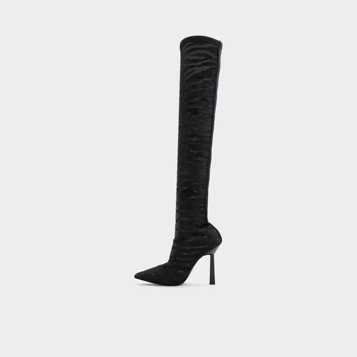 Vittoria Black Textile Embossed Women ALDO Boots