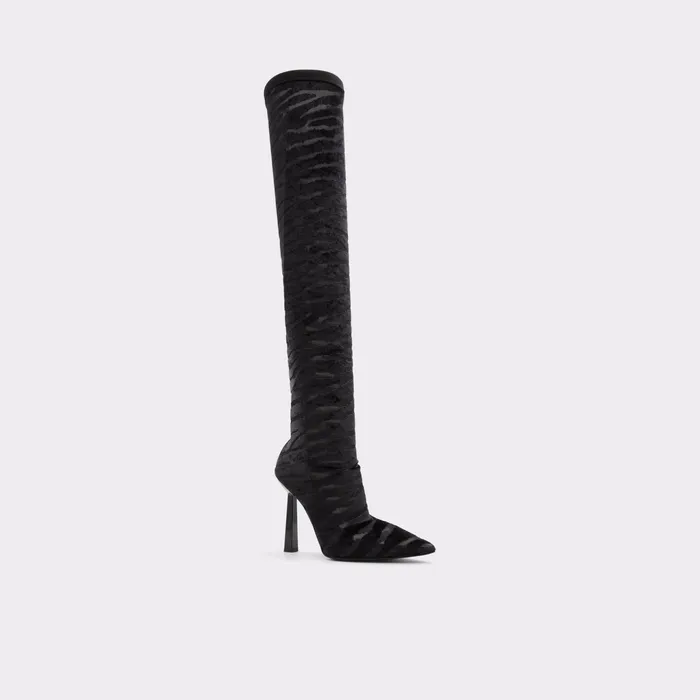 Vittoria Black Textile Embossed Women ALDO Boots