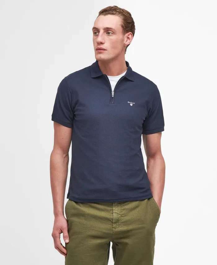 Wadworth ShortSleeved Polo Shirt Classic Navy Men Barbour Polo Shirts