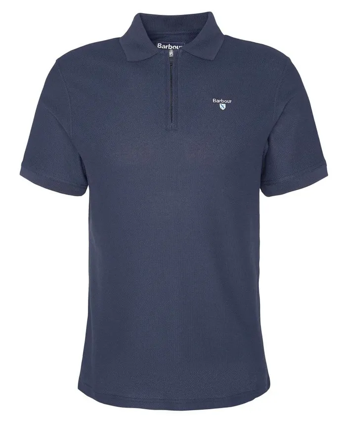 Wadworth ShortSleeved Polo Shirt Classic Navy Men Barbour Polo Shirts